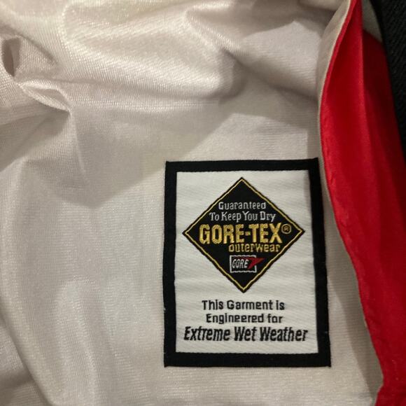 Bass Pro Shops Gore-Tex Bib Pants Red Size Large Waterproof Nylon Fishing Gear - Picture 11 of 11